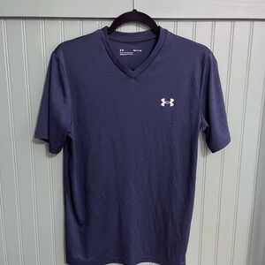 Under Armour Men's Dark Blue V-Neck Tee